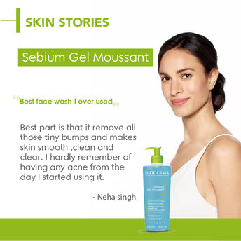 Bioderma Cleanser - Sebium Gel Moussant - Acne Defence Cleanser For Oily Acne Prone Skin - 500ml