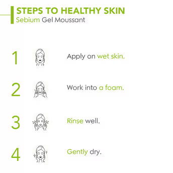 Bioderma Cleanser - Sebium Gel Moussant - Acne Defence Cleanser For Oily Acne Prone Skin - 500ml