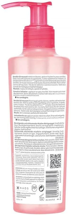 Bioderma Sensibio Gel Moussant Soothing Micellar Cleansing Foaming Gel - 200ml