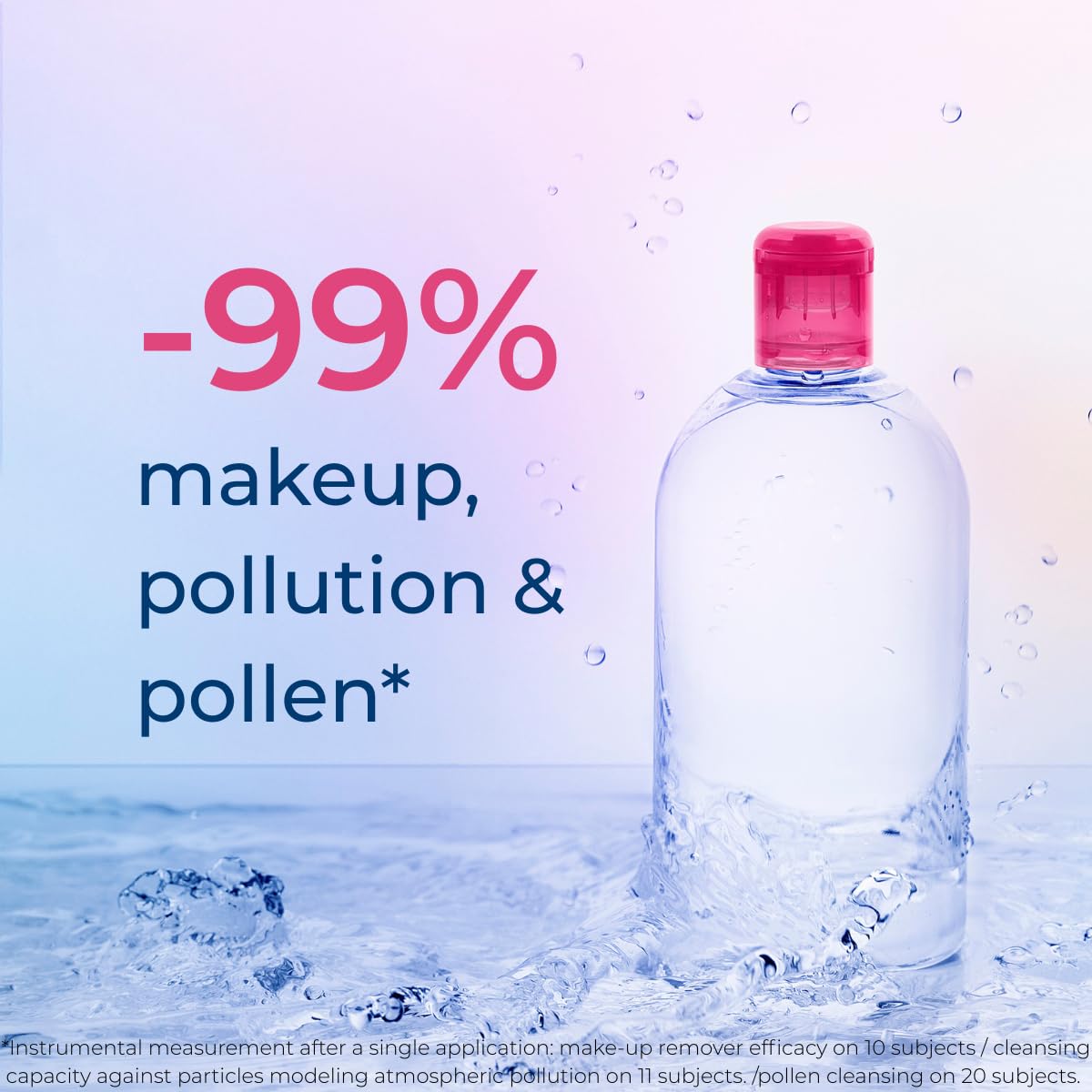 Bioderma Sensibio H2O Daily Soothing Cleanser, Make up Pollution & Impurities Remover Face Eyes Sensitive skin, 500ml