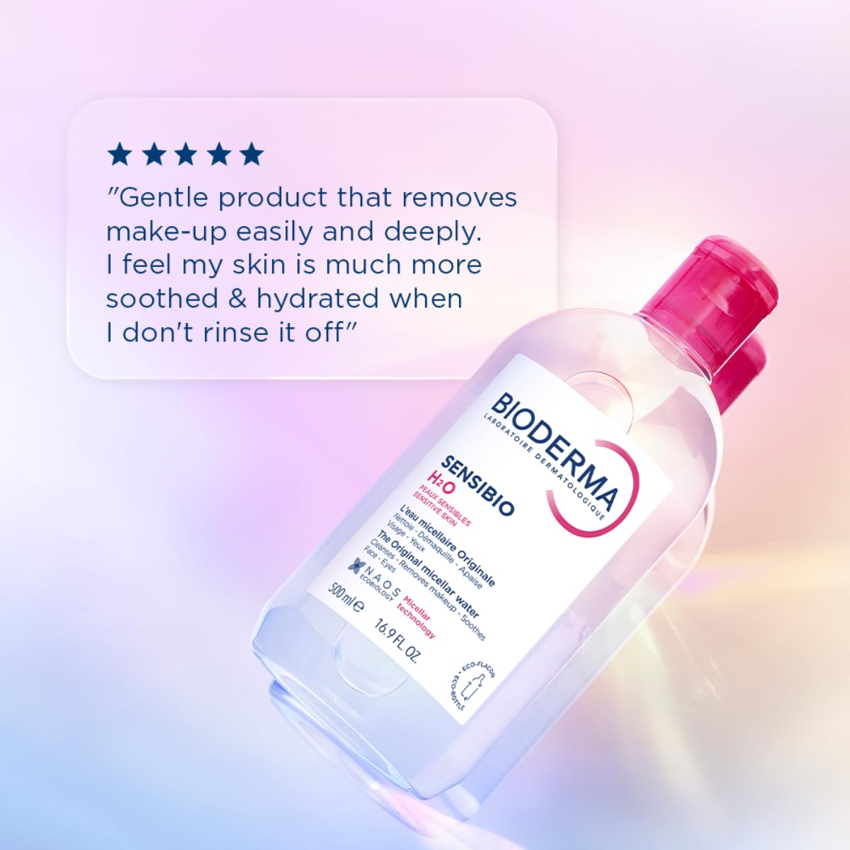 Bioderma Sensibio H2O Daily Soothing Cleanser, Make up Pollution & Impurities Remover Face Eyes Sensitive skin, 250ml