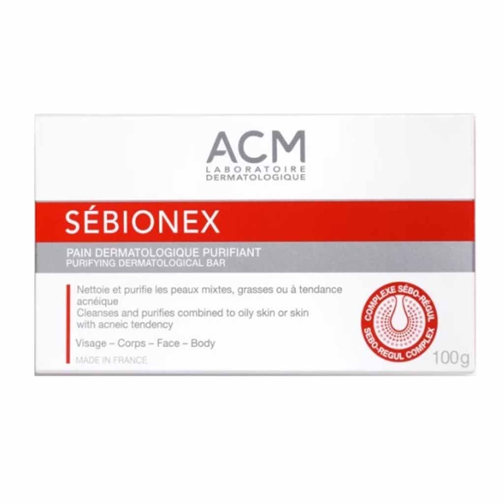 ACM Sebionex Purifying Dermatological Bar 100g – Gentle Cleansing Bar for Face & Body, Oily & Combination Skin