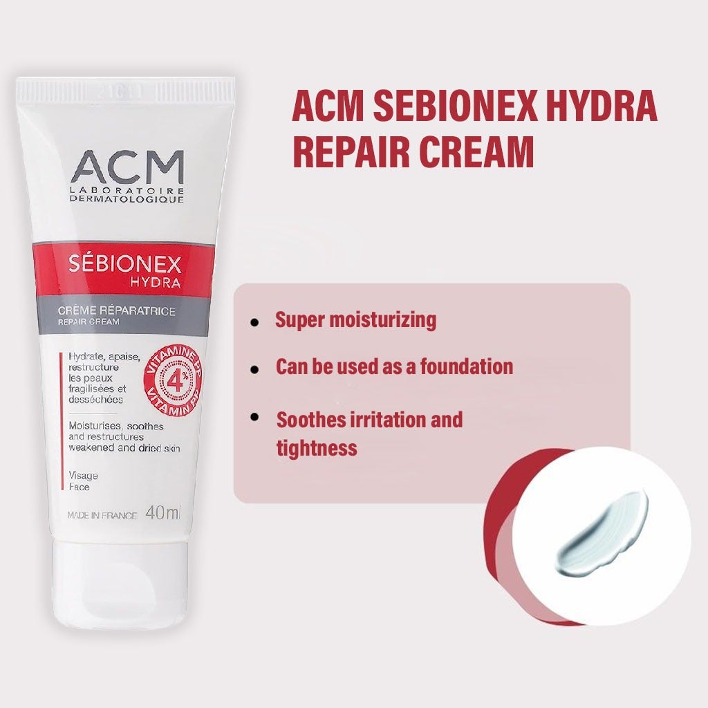 ACM Sebionex Hydra Repair Cream 40ml – Moisturiser for Weak, Dry & Dermatologically Treated Skin