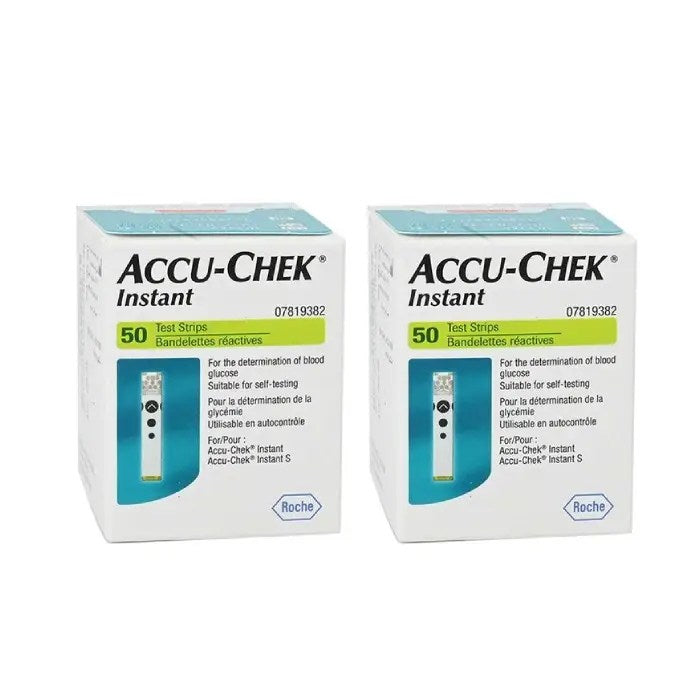 Accu-Chek Instant Blood Glucose Test Strips – 50 Strips, No Coding Required