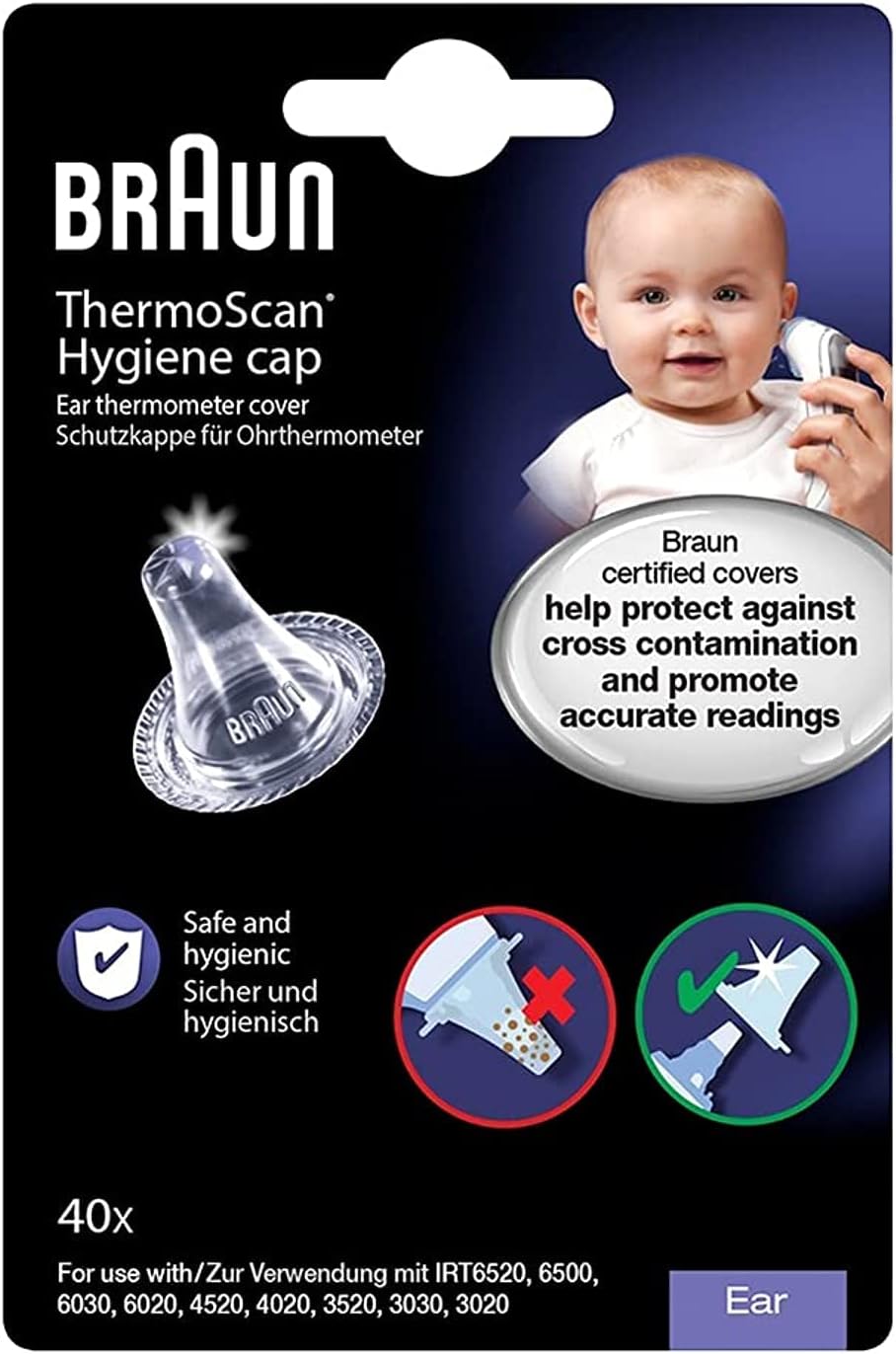 Braun LF 40 ThermoScan Refill – 40 Disposable Probe Covers for Ear Thermometers