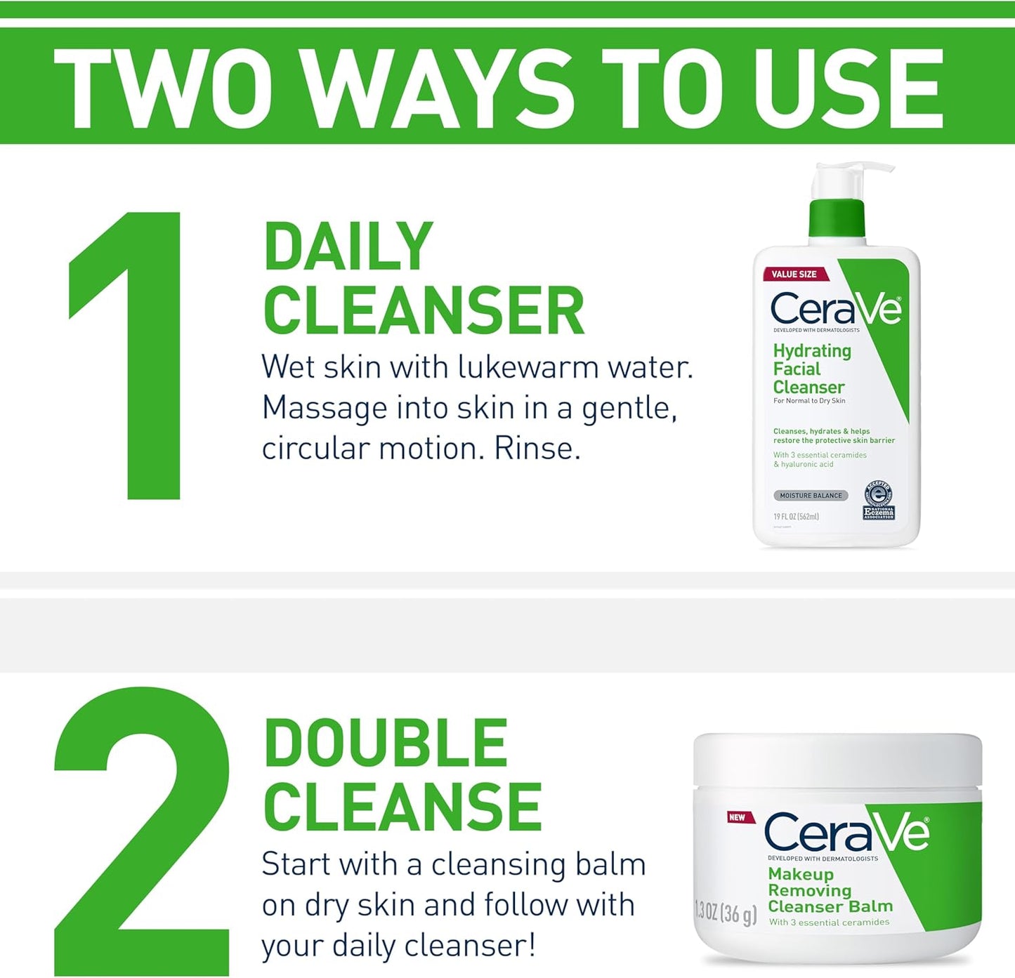 CeraVe Hydrating Facial Cleanser 237ml – Hyaluronic Acid for Normal to Dry Skin