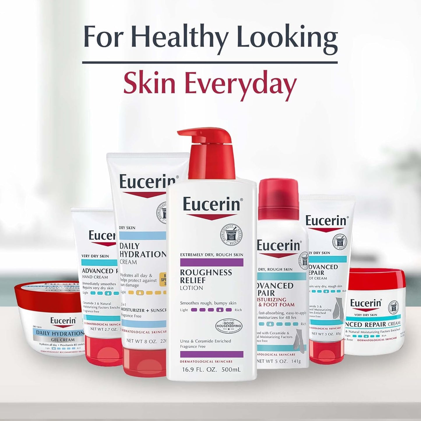 Eucerin Roughness Relief Lotion - Full Body for Extremely Dry, Rough Skin 16.9 fl. oz. Pump Bottle