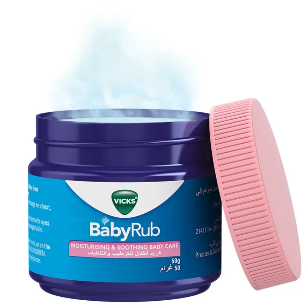 Vicks BabyRub 50g – Soothing Ointment for Cold Symptom Relief