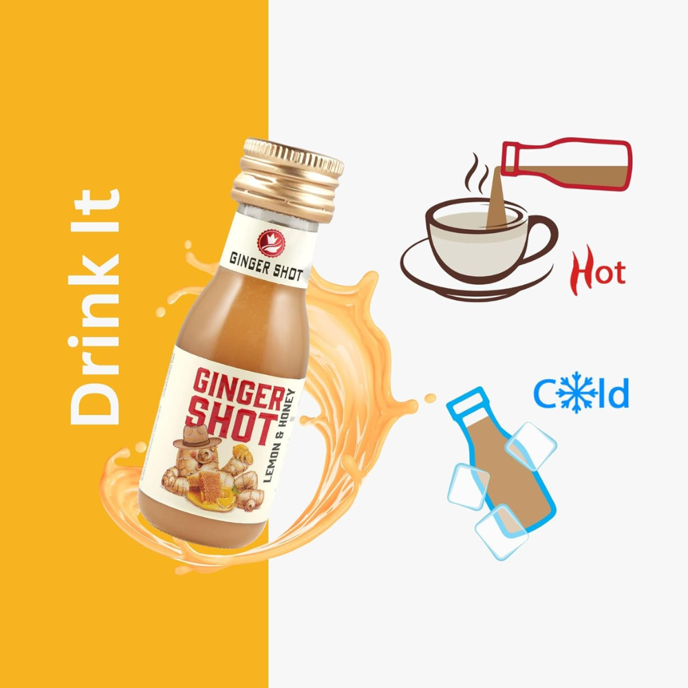 Ginger Shot 30ml – Natural Ginger, Honey & Lemon Juice | Premium Immunity Booster
