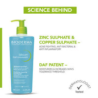 Bioderma Cleanser - Sebium Gel Moussant - Acne Defence Cleanser For Oily Acne Prone Skin - 500ml