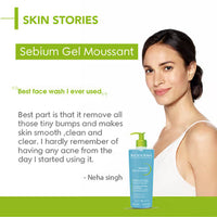 Bioderma Cleanser - Sebium Gel Moussant - Acne Defence Cleanser For Oily Acne Prone Skin - 500ml