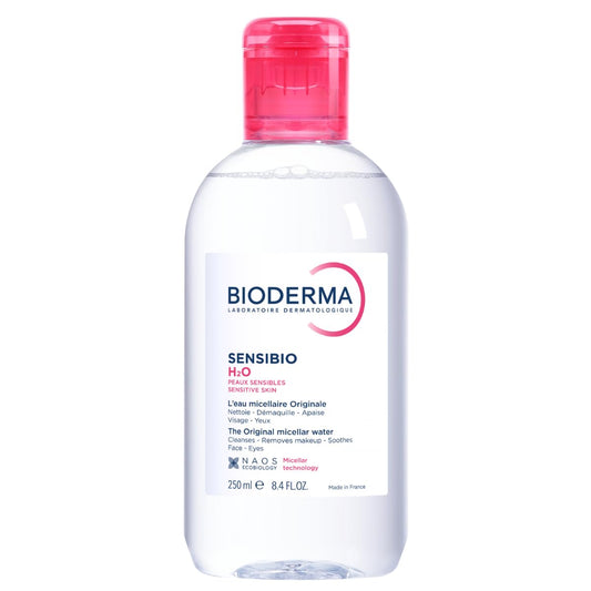 Bioderma Sensibio H2O Daily Soothing Cleanser, Make up Pollution & Impurities Remover Face Eyes Sensitive skin, 250ml