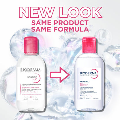 Bioderma Sensibio H2O Daily Soothing Cleanser, Make up Pollution & Impurities Remover Face Eyes Sensitive skin, 250ml