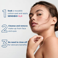 Bioderma Sensibio H2O Daily Soothing Cleanser, Make up Pollution & Impurities Remover Face Eyes Sensitive skin, 500ml