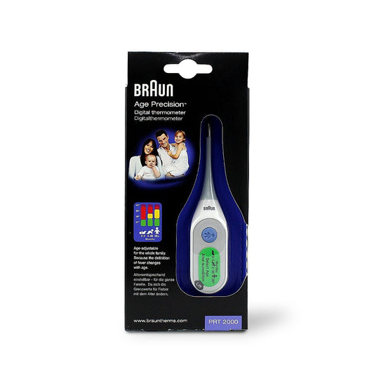 Braun PRT2000 Digital Thermometer with Age Precision & Flexible Tip – Fast 8 Second Reading