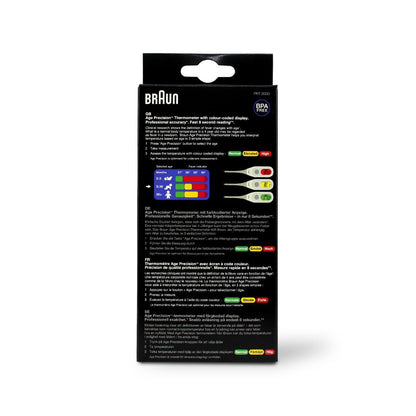 Braun PRT2000 Digital Thermometer with Age Precision & Flexible Tip – Fast 8 Second Reading
