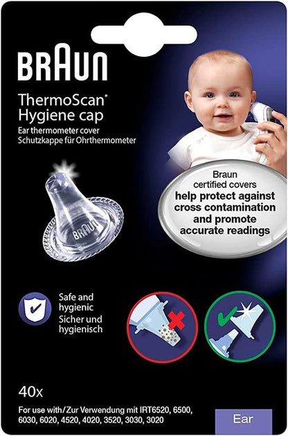 Braun LF 40 ThermoScan Refill – 40 Disposable Probe Covers for Ear Thermometers