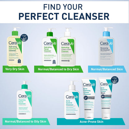 CeraVe Hydrating Facial Cleanser 237ml –  Hyaluronic Acid for Normal to Dry Skin