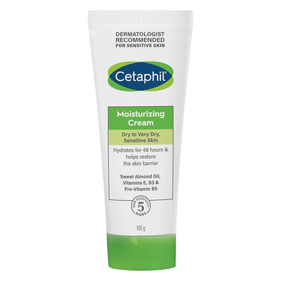Cetaphil Moisturizing Cream 100g – Face & Body Moisturizer for Dry to Very Dry, Sensitive Skin | Unscented, Dermatologist-Tested