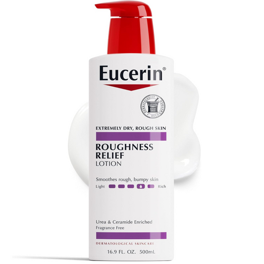 Eucerin Roughness Relief Lotion - Full Body for Extremely Dry, Rough Skin 16.9 fl. oz. Pump Bottle