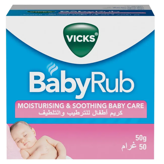 Vicks BabyRub 50g – Soothing Ointment for Cold Symptom Relief