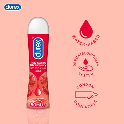 Durex Play Strawberry Gel 50ml – Flavoured Water-Based Intimate Lube