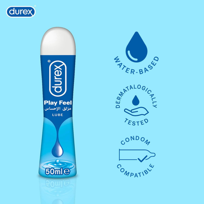 Durex Play Feel Lube 50ml – Light, Smooth Water-Based Intimate Gel