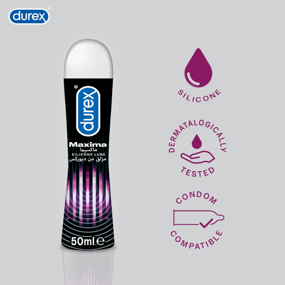 Durex Maxima Silicone Lubricant Gel 50ml – Long-Lasting Smooth Intimate Lube