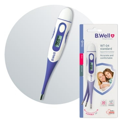 B.Well WT-04 Digital Thermometer with Flexible Tip – Standard Medical Thermometer