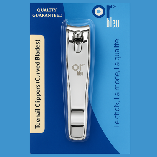 OR Bleu CT-418 Toenail Clipper with Curved Blades – Premium Carbon Steel, Silver